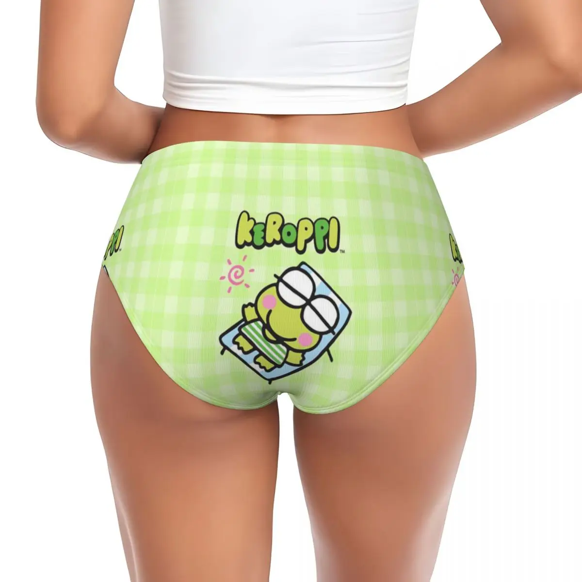 Custom Women's Keroppi Panties Underwear Female Stretch Briefs Underpants