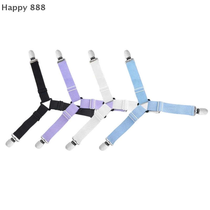 4-Pack Adjustable Bed Sheet Clips – Elastic Fasteners For Mattress Covers