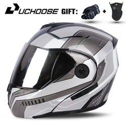 2024 Filp Up Motorcycle Helmets Double Lenses Safe Casco Casque Moto Riding Motocross Full Face Motorbike Helmets Women Men