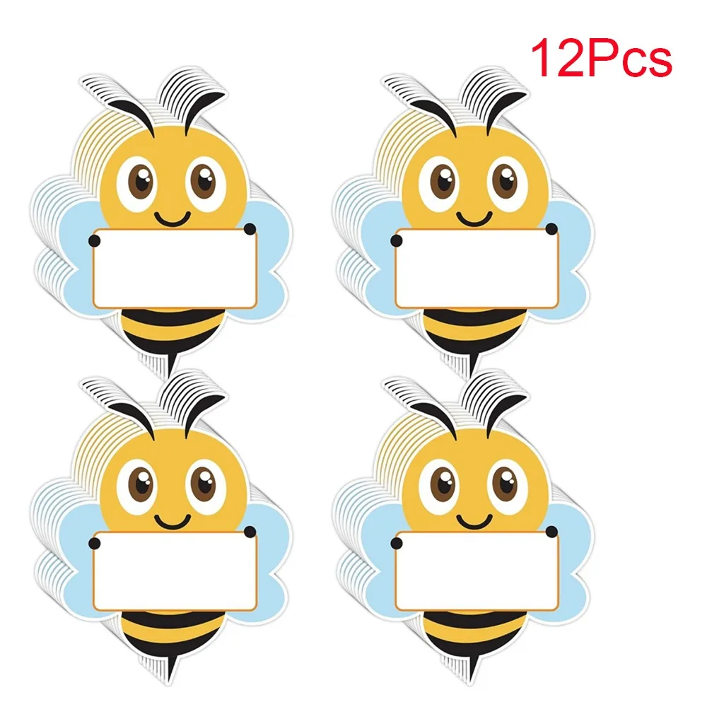 12 шт., простая установка, бумажная карта для пчел, самоклеящийся тип, не требующая штамповки, вырезки из пчелиной бумаги, высокое качество, украшение для доски