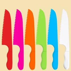 For Fruit Bread Safe Kitchen Knife tools Sawtooth Toddler Cooking Children Paring Plastic Kids Lettuce Knives Sawtooth Cutter