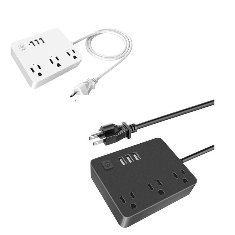 

WIFI Smart Power Srip,With 3 US Outlets & 3 USB Charging Ports,Works With Alexa,Googlehome Voice Control,US Plug