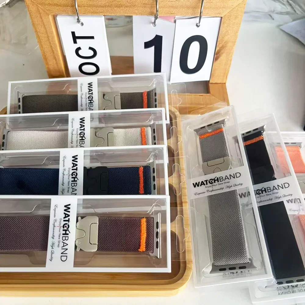 Nylon Straps For Apple Watch ultra 3/2 Band 49mm 45mm 46mm 44mm 42mm 40mm 41mm sport Bracelet IWatch Series 11 10 9 8 7 6 4 SE 3