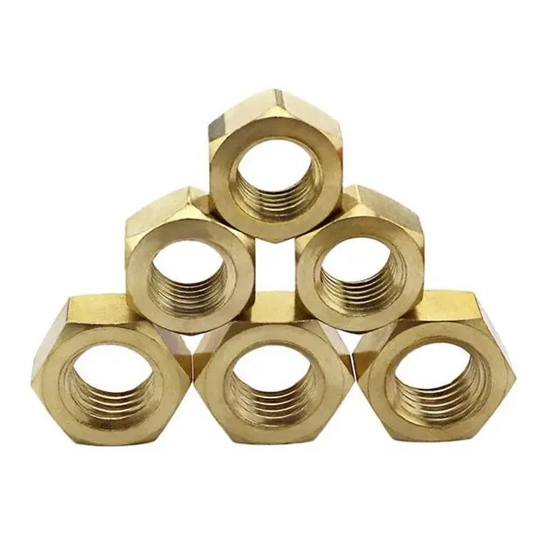 Dadi esagonali in ottone massiccio per viti M1.4 M1.6 M2 M2.5 M3 M4 M5 M6 M8 M10 M12 M14 M16 M18 M20 1-100 pezzi Dadi esagonali in lega di rame