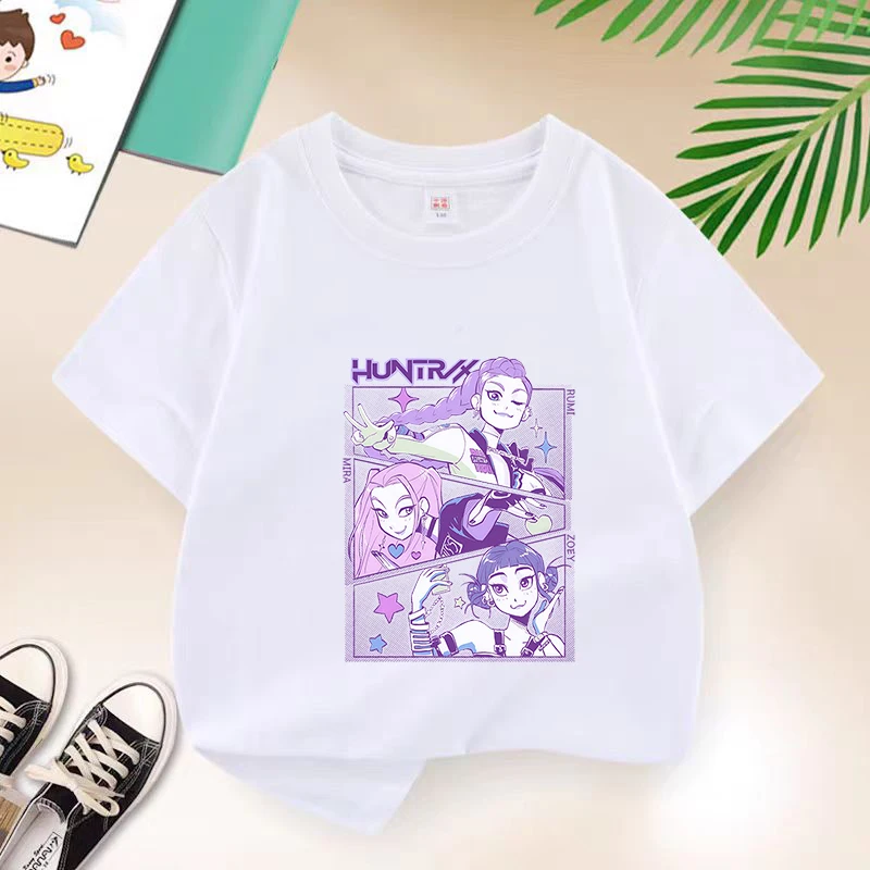 

2025 KidT-shirt K-Pop Demon Hunters The most popular andshort sleeve set in Europe and AmericaHandsome men and beautiful women