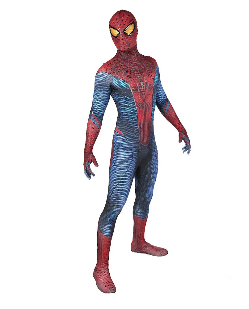 Adult Men 3D Monster Spider Web Cosplay Costume Full Body Jumpsuit with Hood Halloween Carnival Party Fancy Dress Outfit - view 5