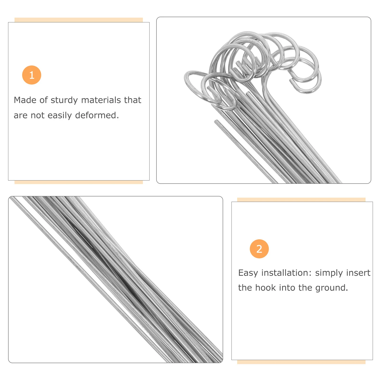 20 قطعة خطاف الراعي طويل القامة للغاية متعدد الاستخدامات أوتاد معدنية خارجية لمغذيات الطيور الفوانيس خطاطيف ملصقات النبات خطافات الراعي