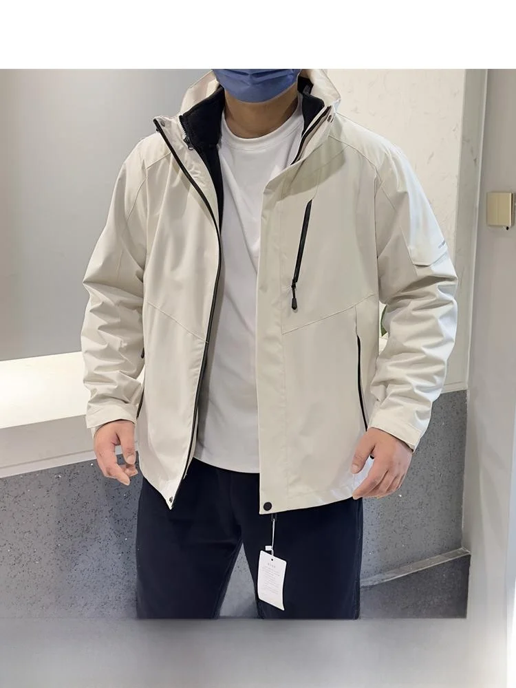 

Съемная футболка Fce в одном, ветрозащитная уличная куртка Jaet Profional Stand ex Long Sve, пальто с капюшоном для осени...