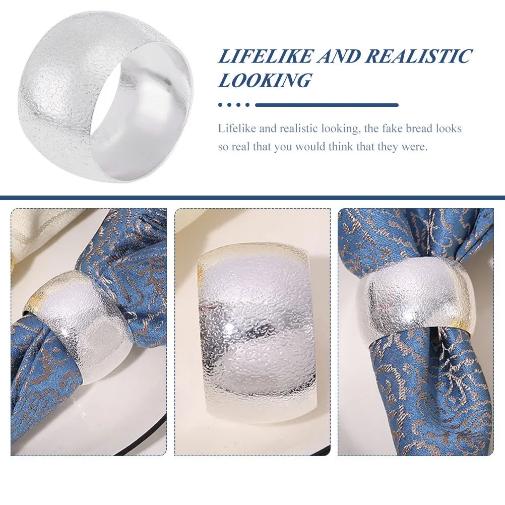

6 Pcs Napkin Ring European Serviette Rings Unique Accessory Buckle Banquet Napkins