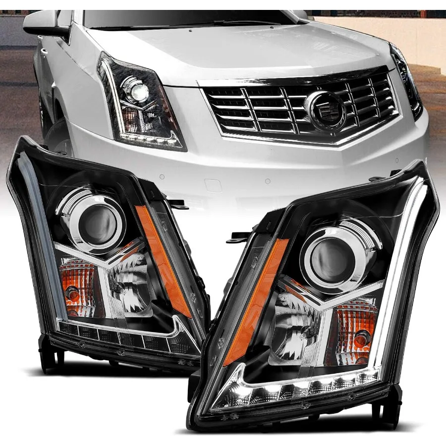 

Black Projector Headlights Plank LED Bar Set for Cadillac SRX Enhanced Visibility and Modern Aesthetic Upgrade for Both Passeng
