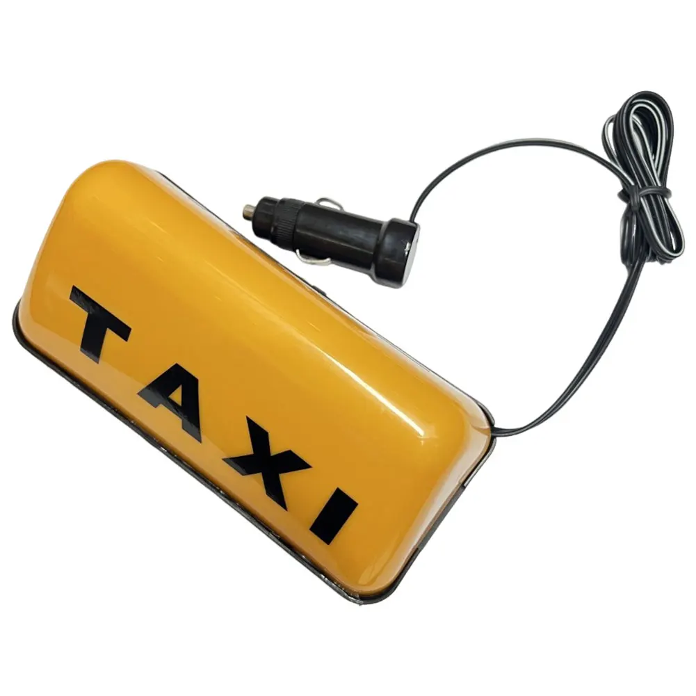 Luce per cupola per taxi Bianco/giallo 12V Luce per insegne per taxi alla moda con base adesiva COB Insegna per taxi Cabina Topper per tetto super luminoso