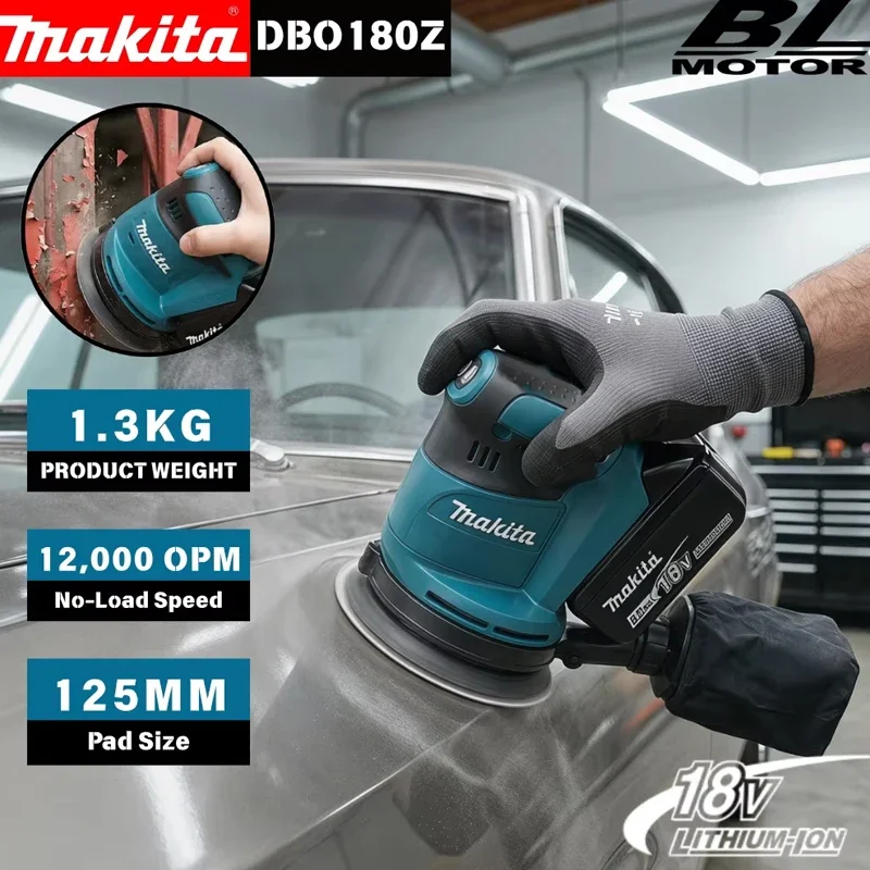 Makita DBO180Z 18V Brushless Cordless Disc Sander Random Orb