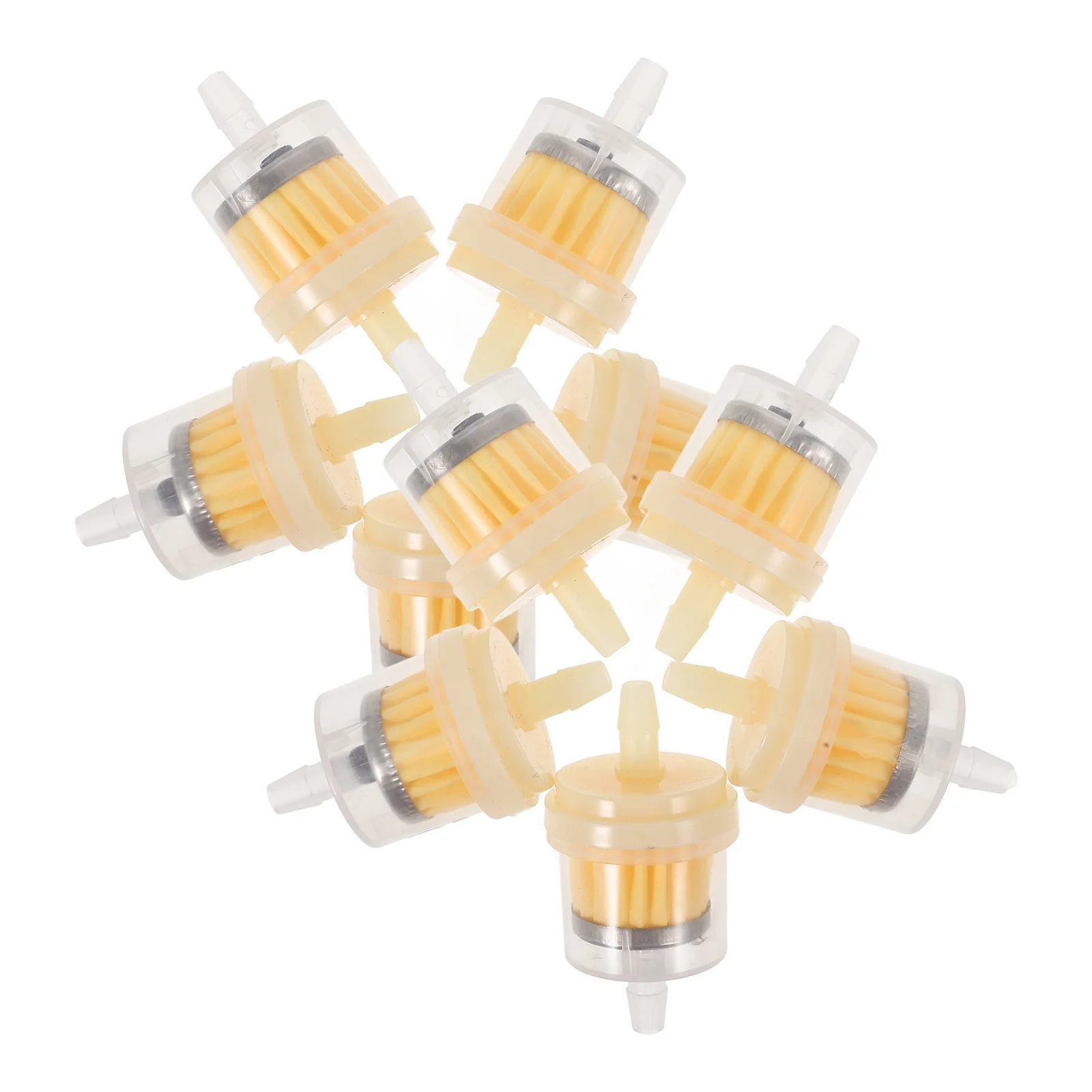 

10 Pcs Fuel Filter ATV Element Accessories Inline Petrol Filters Oil Orange Gasoline