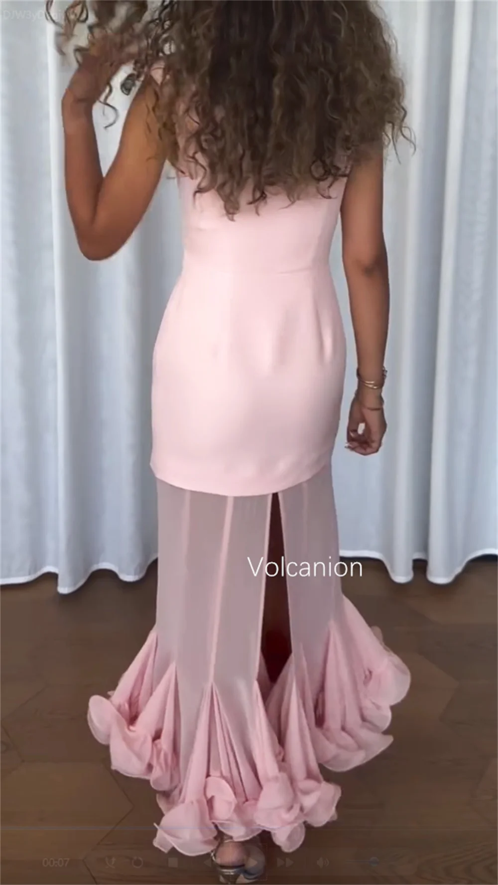 Abiti midi dritti con scollo asimmetrico con volant personalizzati Occasioni su misura Ritorno a casa Moda elegante semplice