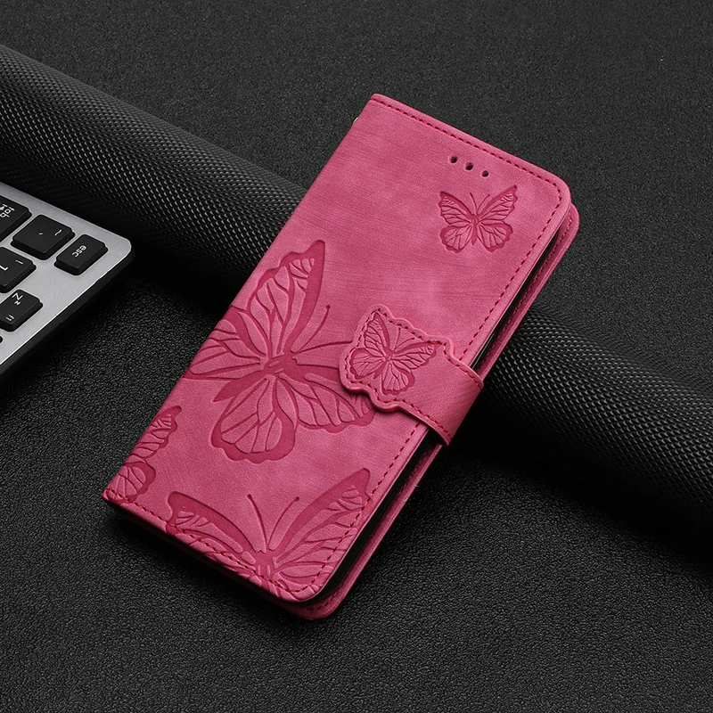 Butterfly Embossed Leather Case For Samsung Galaxy A04 A04S A04E A14 A34 A54 A13 A23 A33 A53 A73 5G M23  Wallet Flip Phone Cover