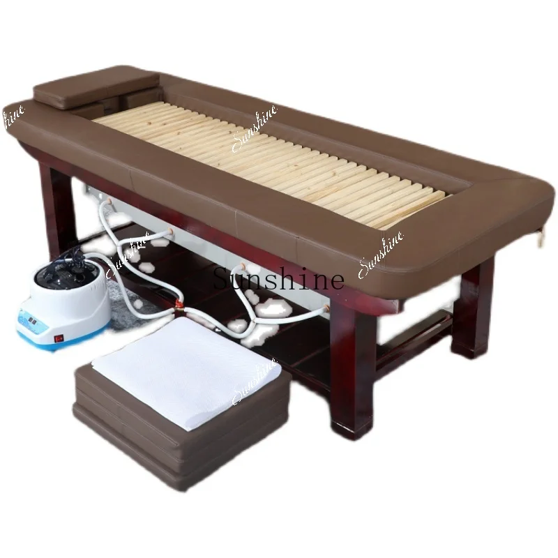 Beauty salon postpartum repair aromatherapy sweating slimming bed solid wood massage fumigation  FT