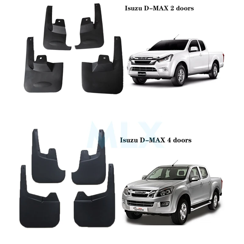 2012-2019 FOR ISUZU D-MAX DMAX Mud Flap Guards Splash Mudflaps Mudguard Fender Car Accessories Front Rear 4pcs