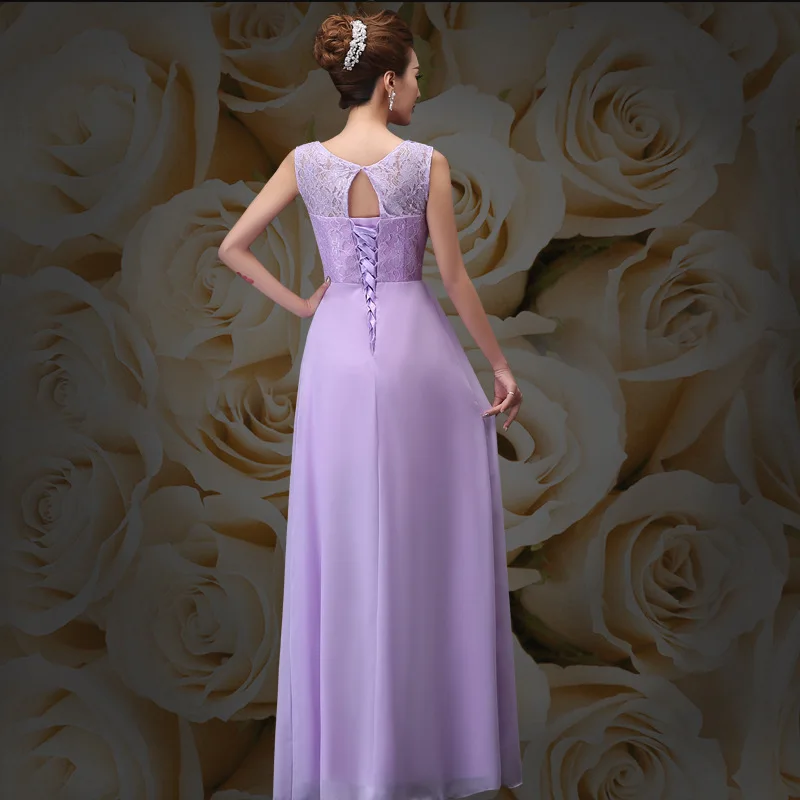 Reject Return 2024 Sweet Memory Chiffon Purple Lilac Bridesmaid Dresses Hand Made Flower Formal Party Robe Graduation Dress Long