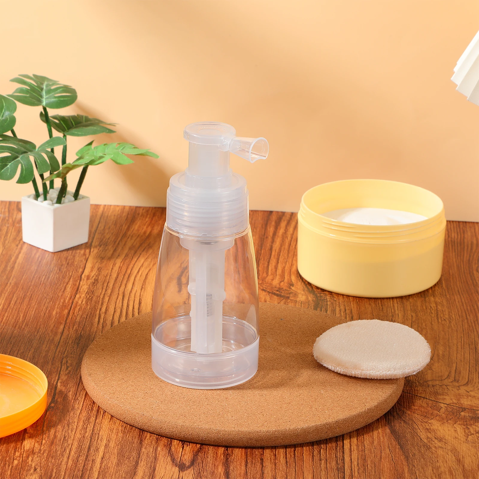 زجاجة رذاذ بودرة التلك قابلة لإعادة الملء، زجاجة سفر بلاستيكية شفافة للمكياج، بودرة سائبة، مزيل العرق، شامبو جاف لامع، محمول #5