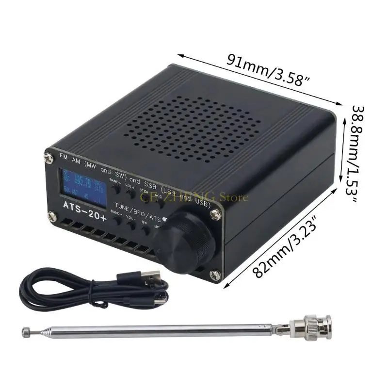 E56B Aluminum Alloy SI4732 ATS-20+ ATS20 V2 Radio Receiver Radio Receiver for Enhanced Sound Experience view 6