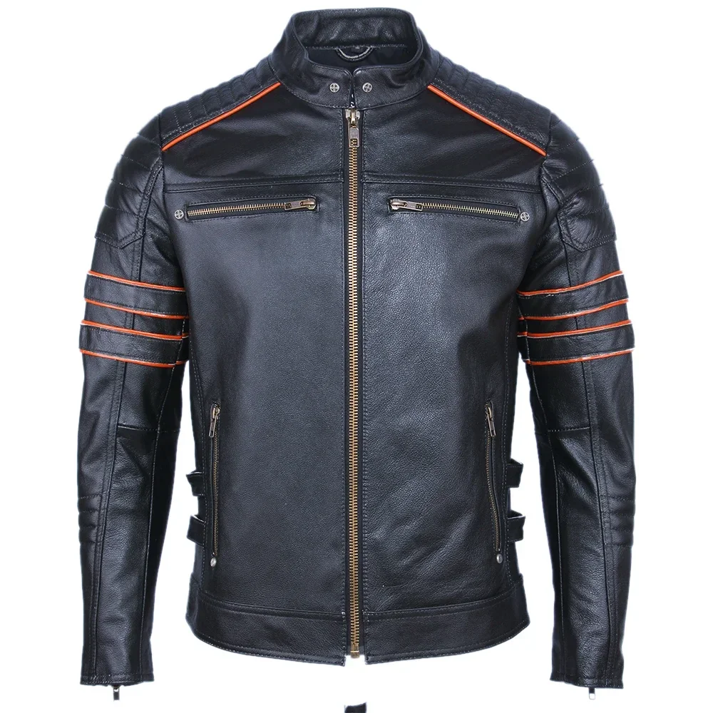 

Jackets Moto Jacket Biker Leather Coat Winter Warm Clothing