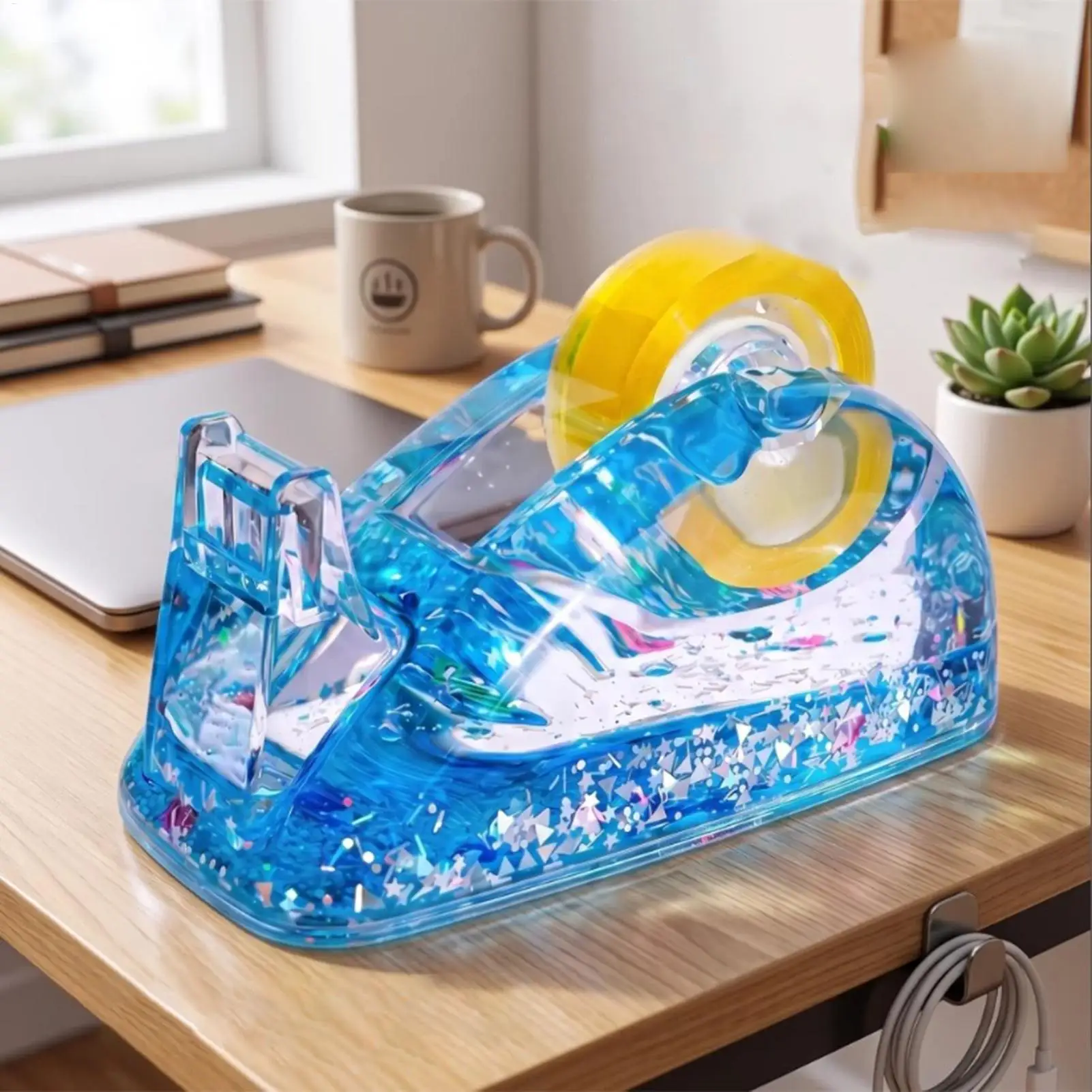 desktop-tape-dispenser-acrylic-glitter-modern-stationery-clear-liquid-tape-dispenser-for-mailing-prep-wrapping-warehouse-home