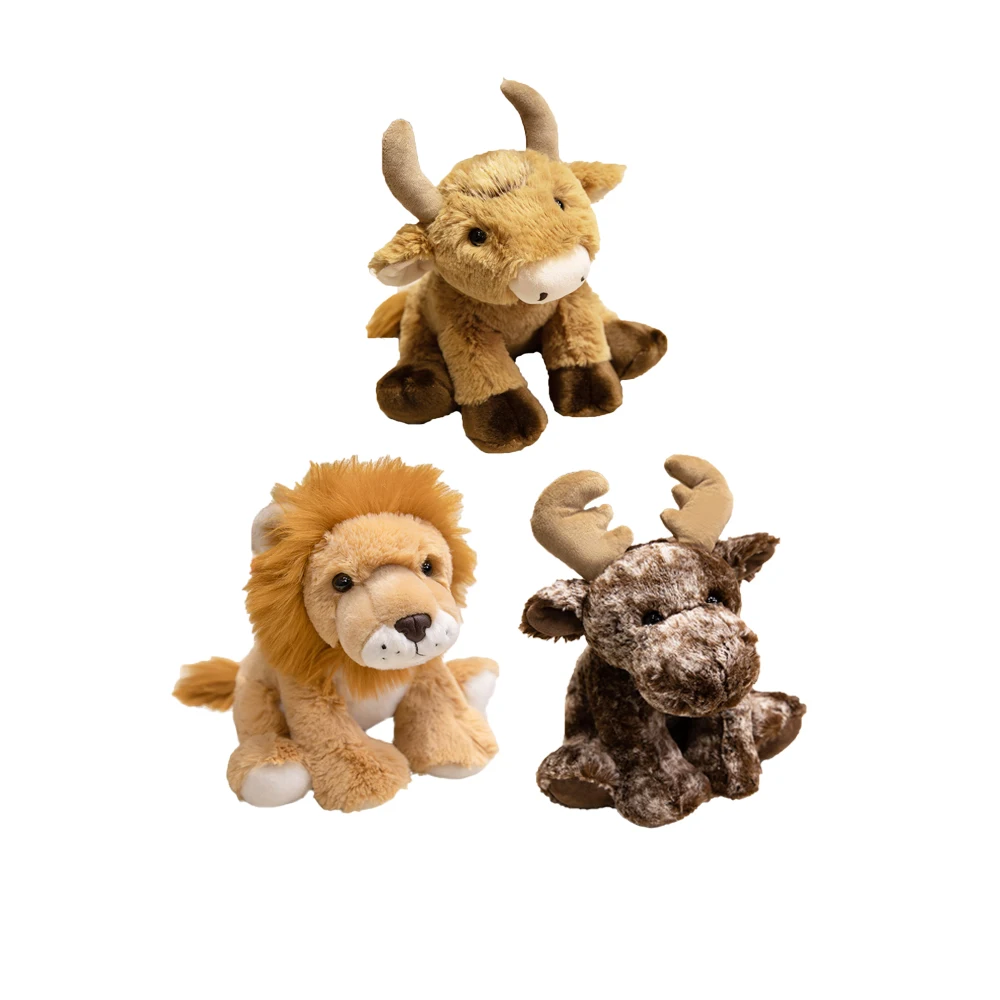 

20cm Realistic Reindeer Plush Toys Deer Stuffed Forest Animal White Goat Soft Dolls Lifelike Bull Plush Toys Lamb Horse Plushie