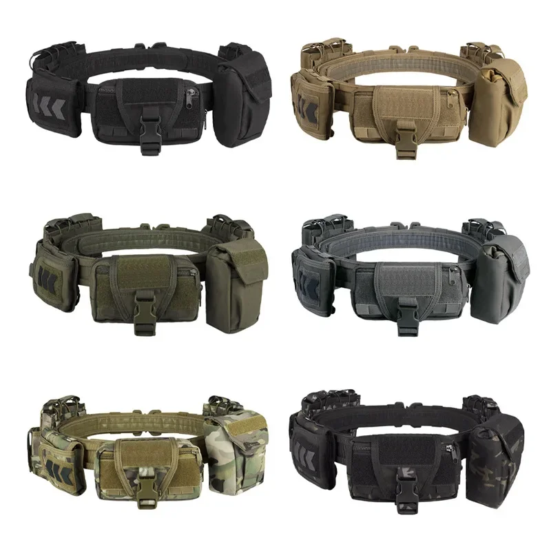 Multifunction 6 in 1 Tactical Waist Bag Outdoor Climbing Storage Bag Hiking Hunting Tactical Pouch Unloading Belt Pocket Bag