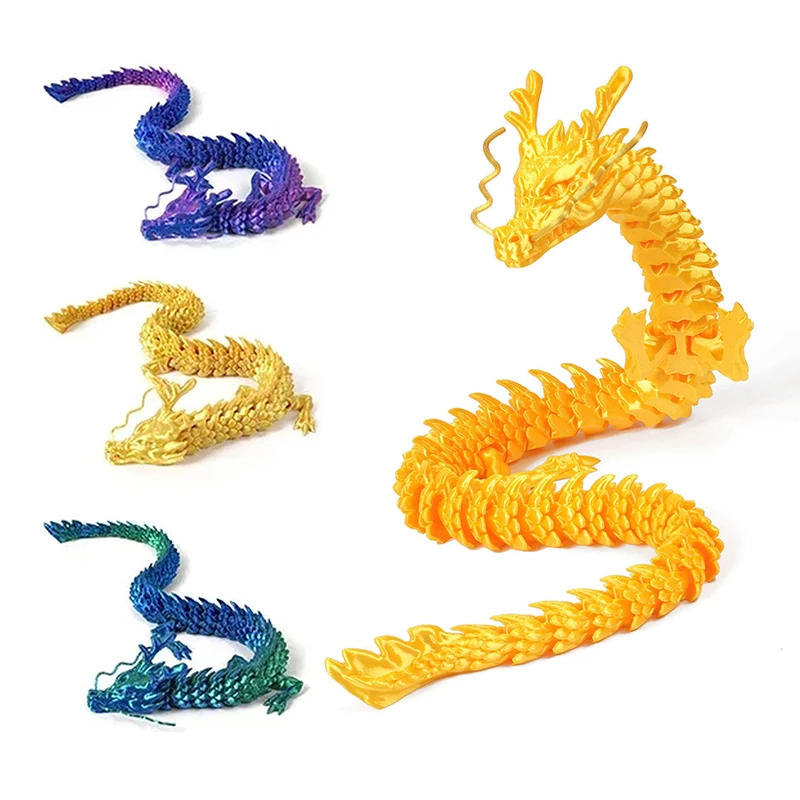 3D Printed Chinese Dragon Full Body Joints That Can Move Home Furnishings And Decorations Are Worth Collecting Creative Toys