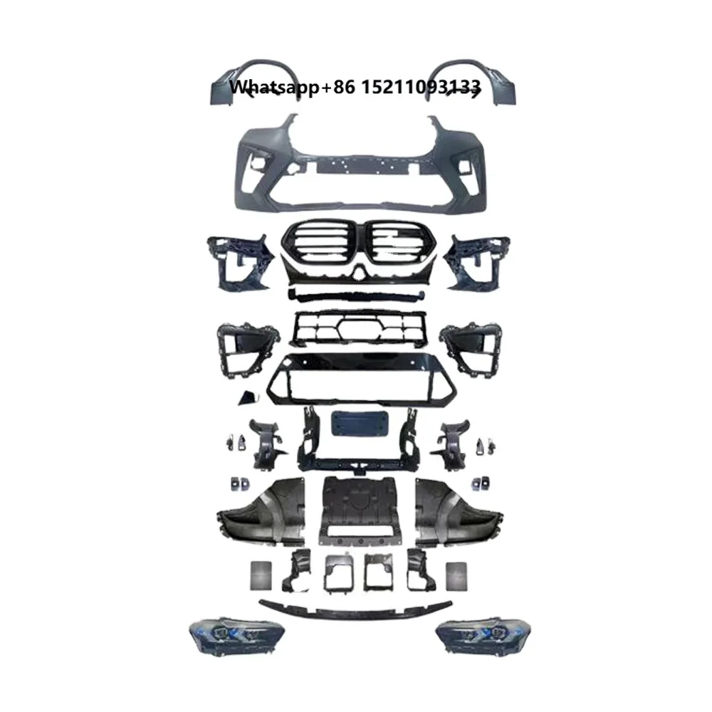 2020-2022 X6 G06 Upgrade to 2024 F96  Front Bumper Headlight Front Fenders G06 Old to New X6M Bodykit Facelift