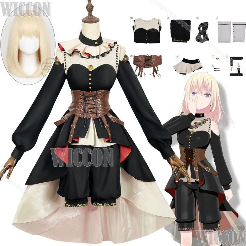 

Misumi Uika Anime BanG Dream! Ave Mujica Doloris Cosplay Costume Wig Black Lolita Dress Women Girl Halloween ComicCon Customized
