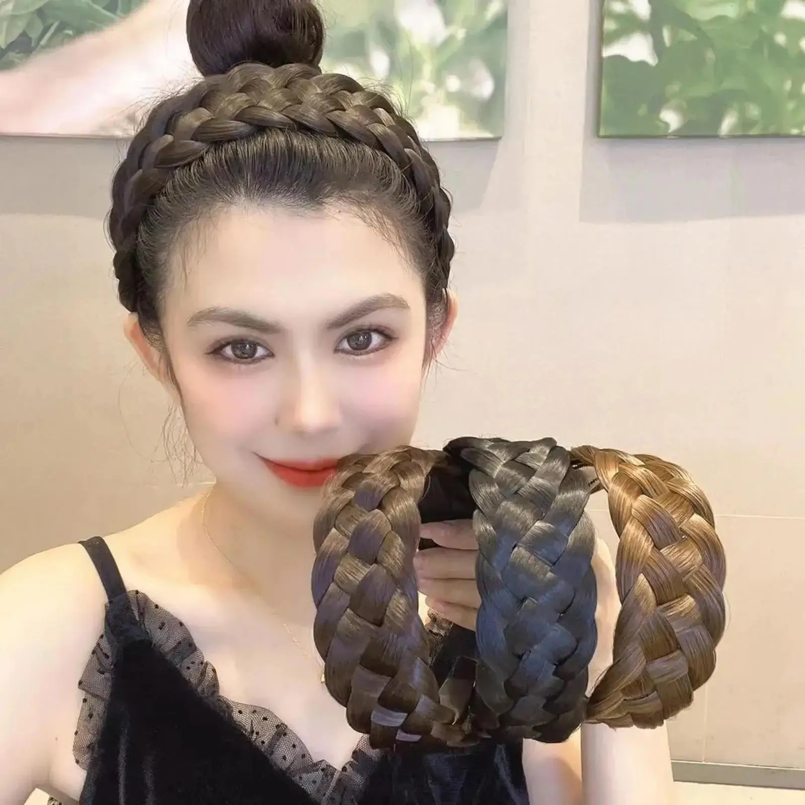 

Hair Braided Headband Headdress Elastic Hair Bands for Women