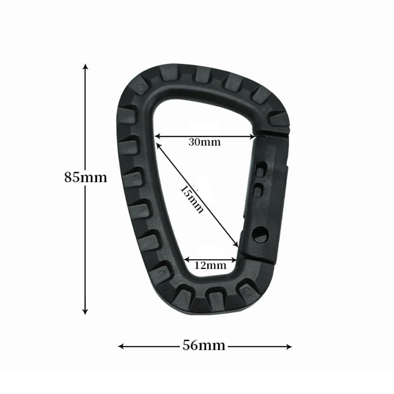 5 قطعة التكتيكية 3.5 "حلق بمشبك بلاستيكي مولي ITW المفاتيح D-شكل الصلب الربيع المفاجئة والعتاد هوك التخييم في الهواء الطلق التنزه أدوات EDC