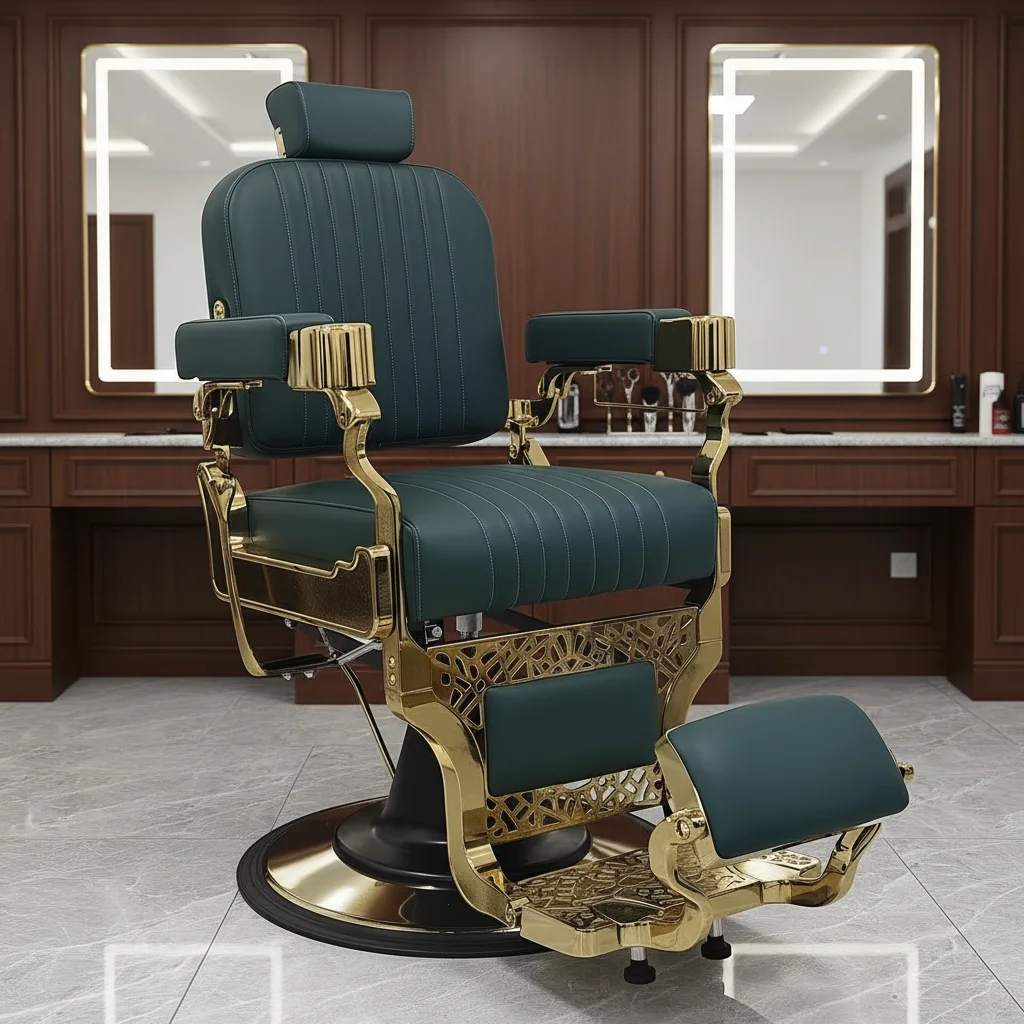 

@#New Gold Hair Salon Adjustable Barber Stool Rotating Hairdresser Chair Hair Salon Furniture Salon Swivel Stool