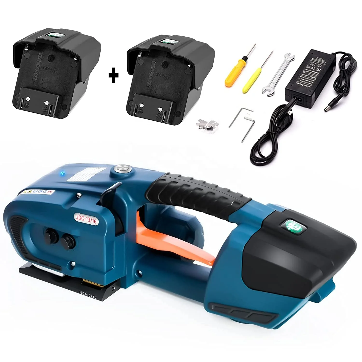 Portable Battery Powered Plastic JDC 13 Handheld Friction Welding 1216mm PP PET Electric Strapping Tools for Tape