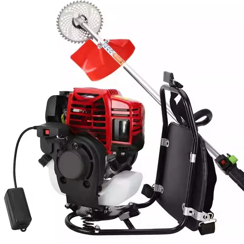 High Quality Brush Cutter 4 Stroke 55.7cc Industrial Grade Backpack Lawn Mower & Lawn Mower