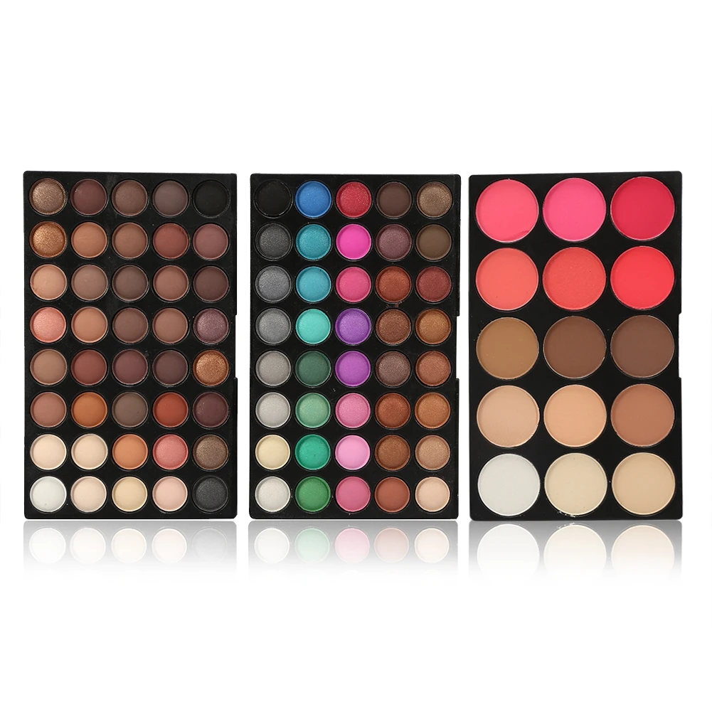 Conjunto de cosméticos corretivo blush profissional 80 cores sombra + 15 cores blush & corretivo contorno conjunto de paleta de maquiagem para os olhos