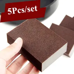 5pcs Kitchen Clean Sponge Gadgets Sponge Carborundum Removing Rust Cleaning Brush Descaling Clean Rub for Cooktop Pot