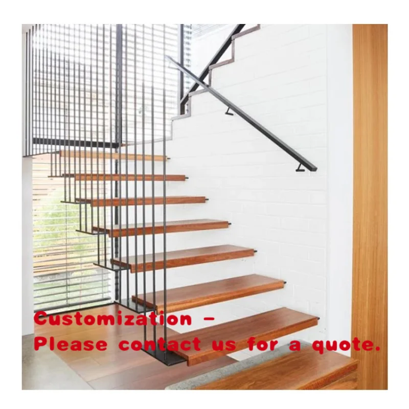custom.TAKA Customized Wood Floating Stairs Hidden Stringer Staircases Design Modern Straight Staircase