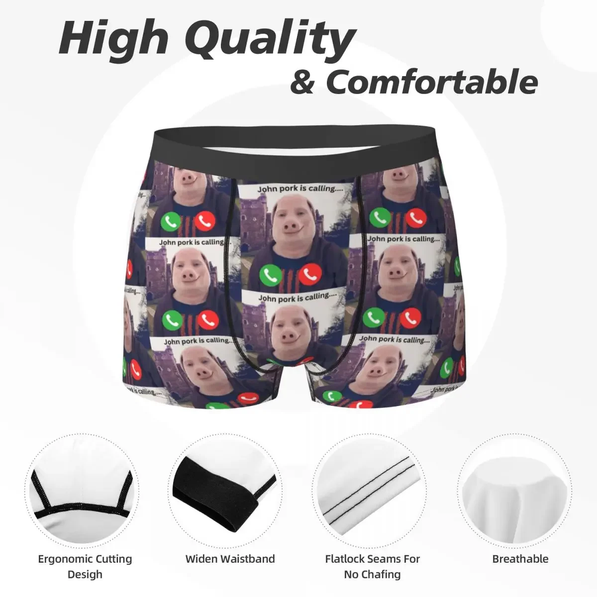 سراويل داخلية بوكسر جون بورك تدعو سراويل داخلية ناعمة للرجال هدية لصديقك