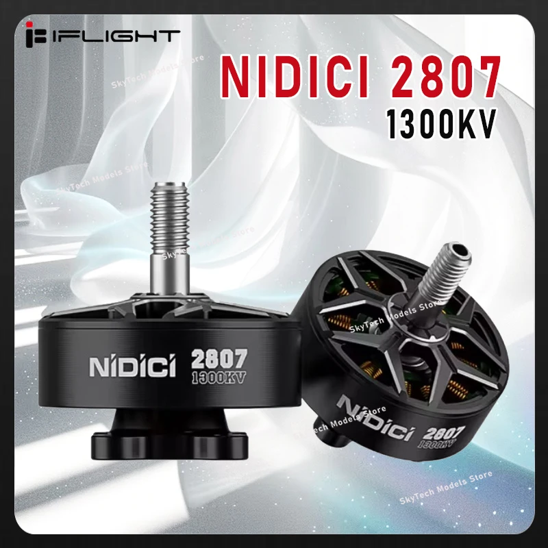 

iFlight NIDICI 2807 1300KV Brushless Motor 5mm Shaft Compatible 7inch Propeller for RC FPV Drone