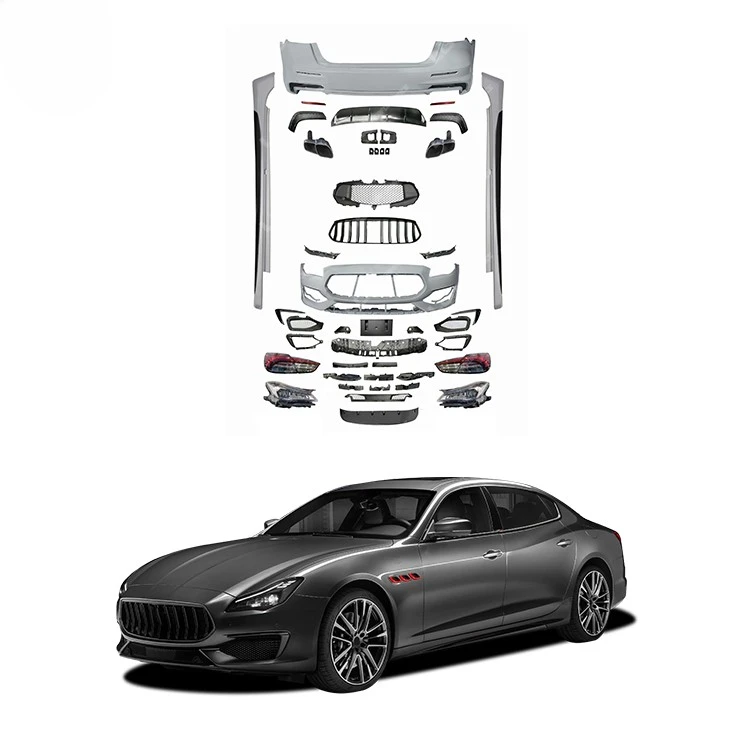 For Maserati Quattroporte Body Kit Upgrade to T Style Car Bumpers Side Skirts Headlights Body Kit