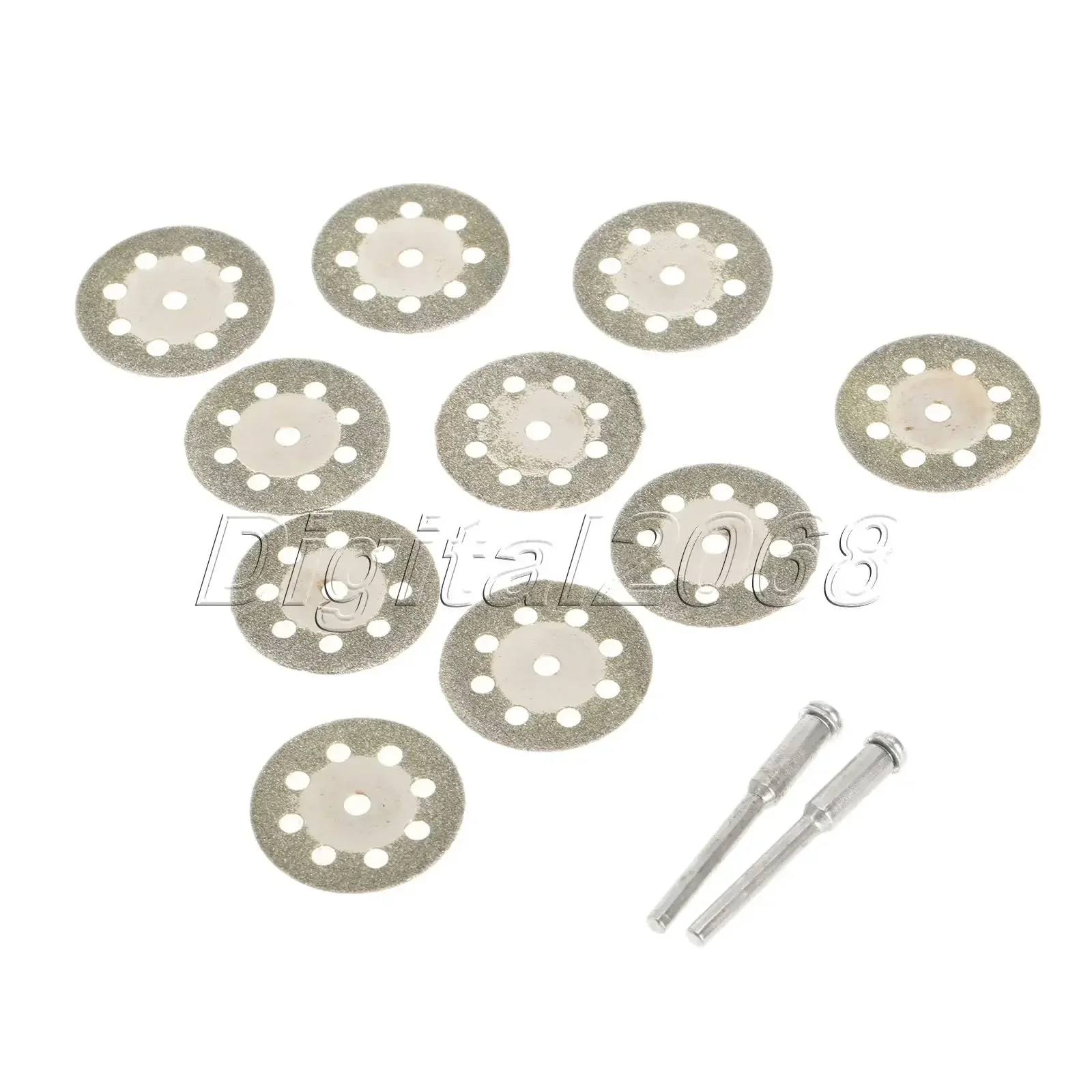 Hot 10pcs Diamond Circular Saw Blades Cutting Cut Off Wheel Discs + 2pcs Mandrel for Dremel Rotary Tool Cutter Power Tools 25mm