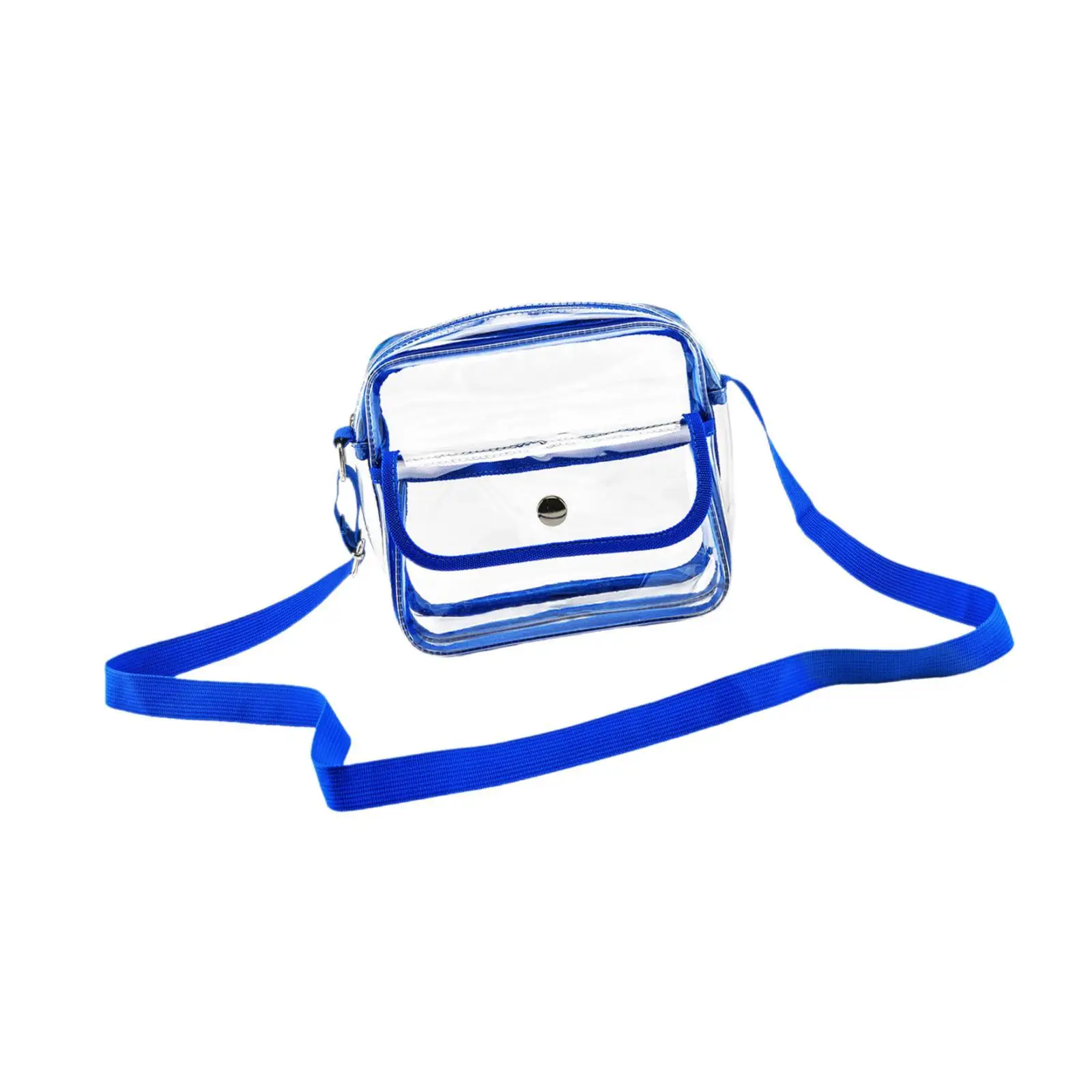

Clear Bag Stadium Approved PVC Shoulder Bag for Women Men Sports Travel Office