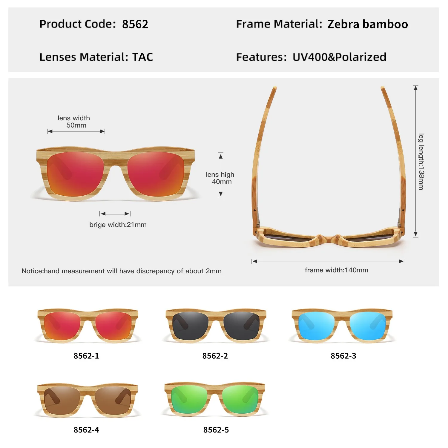 نظارات شمسية مستقطبة أنيقة، نظارات شمسية طيار UV400 للجنسين، ظلال أرجل خشبية كلاسيكية للسفر أثناء القيادة