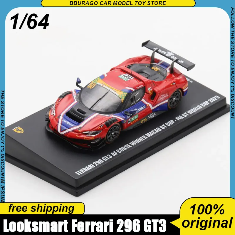 Pre-Sale Looksmart 1:64 Ferrari 296 Gt3 Af Corse Macau Gt Cup 2025