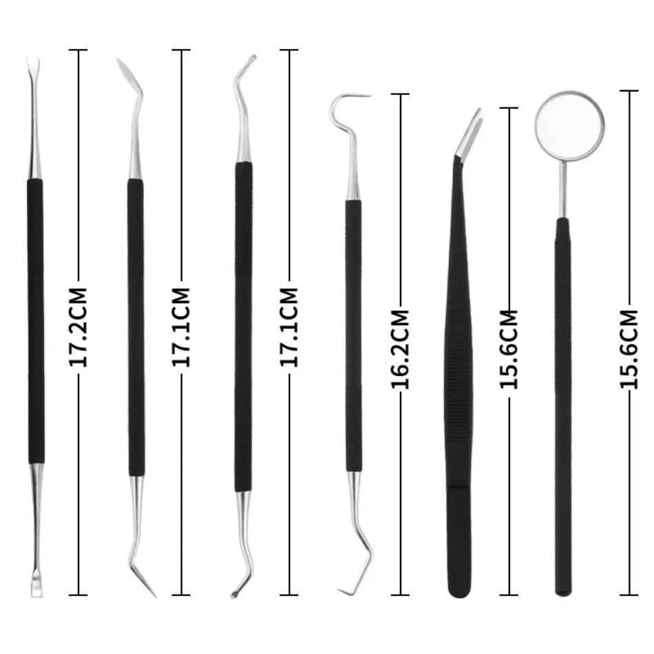 Roestvrijstalen Tandheelkundige Spiegel Tandheelkundige Kit Zak Mondspiegel Tandheelkundig Instrument Mondverzorging Tandarts Whitening Tool