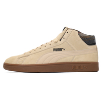 Puma Men's and Women's Smash V2 Mid Wtr Plaid Fashion Basketball Shoes Casual Canvas Shoes Retro Sports Shoes 385174-02
