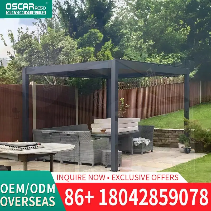 

Наружная современная алюминиевая конструкция 3X3m 3x4m 3x5m 4x4m 5x3m 6x4m Shelter для сада, патио, заднего двора, перголы