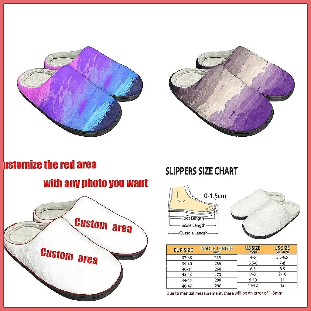 

Bisexual Pride Plush Slippers for Men & Women, Warm Fleece-Lined Comfort House Sandals
